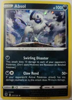 🌀 Fart Swirl 🌀 Absol 007/189 Cosmos Holo Rare Pokemon TCG 🌀 - Image 1