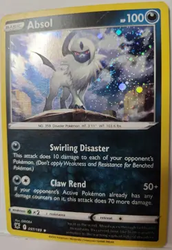 🌀 Fart Swirl 🌀 Absol 007/189 Cosmos Holo Rare Pokemon TCG 🌀 - Image 2