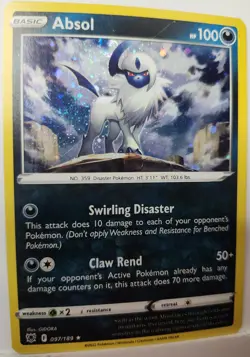 🌀 Fart Swirl 🌀 Absol 007/189 Cosmos Holo Rare Pokemon TCG 🌀 - Image 3