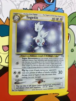 Pokemon Neo Genesis Togetic 16/111 Holo NM Near Mint SWIRL - Image 1