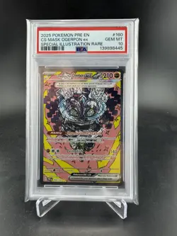 0104 Cornerstone Mask Ogerpon ex 2025 Pokemon Prismatic Evolutions #160 PSA 10 - Image 1