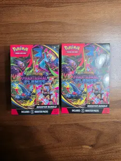 Pokemon Mega Evolution Phantasmal Flames Booster Bundle Sealed Lot of 2 - Image 1