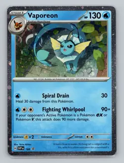 Vaporeon 168 Black Star Promo Cosmos Holo Prismatic Evolutions Pokemon - Image 1