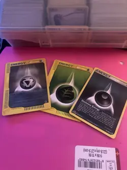 Vintage Pokemon TCG Grass Energy 162/165 Darkness 93/109 Metal Free Shipping - Image 1