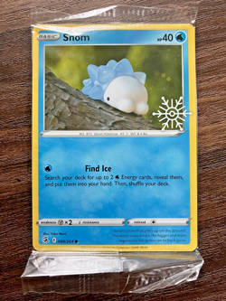 SEALED HOLO Snom 084/264 2021 Pokemon Fusion Strike Holiday Calendar Common Card - Image 1