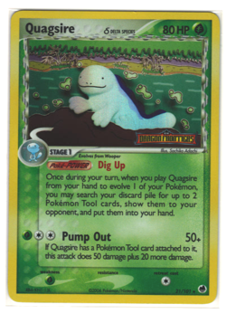 Pokemon Card - Quagsire Dragon Frontiers 21/101 Rare Reverse Holo Stamped - Image 1