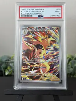 Pokemon TCG Ethan's Typhlosion Illustration Rare Card 190/182 PSA 9 - Image 1