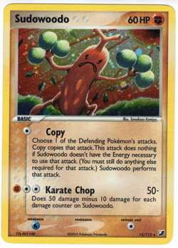 Sudowoodo 15/115 EX Unseen Forces Holo Rare Pokemon Card - Image 1