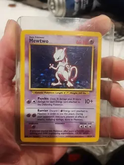 1999 Mewtwo Holo Rare Pokemon Card TCG Base Set 10/102 - Image 1