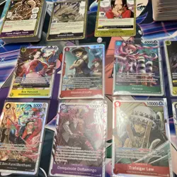 One Piece Card Lot English Op-14 The Azure Sea’s Seven open box and all pulls - Image 2