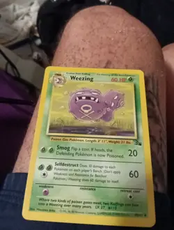 Pokemon TCG Weezing Fossil Unlimited Uncommon Card 45/62 - Image 1