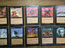 Magic The Gathering Lot Alliances Black LP X10 Cards - Image 2