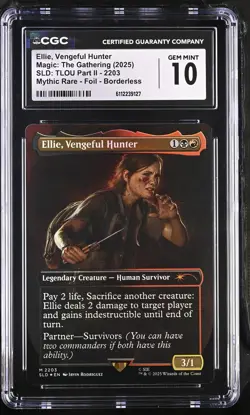 ELLIE, VENGEFUL HUNTER Secret Lair Foil The Last of Us CGC 10 MTG [Nostalgium] - Image 1