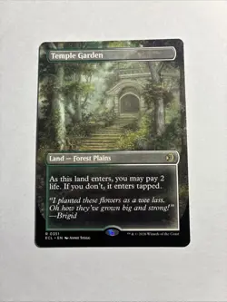Temple Garden (Borderless) - Lorwyn Eclipsed MTG Plus Bonus Rare!!! - Image 1