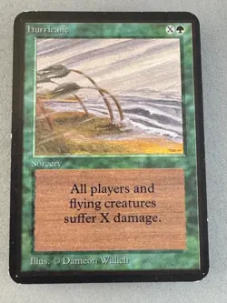 Hurricane Mtg Alpha—Moderately Played Very Good—Vintage Magic: the Gathering - Image 1
