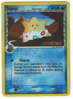 Pokemon TCG Togepi Reverse Holo Card EX DRAGON FRONTIERS 41/101 2006 - NM - Image 1
