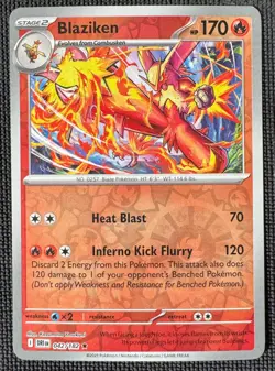 BLAZIKEN 042/182 RARE DESTINED RIVALS POKEMON REVERSE HOLO NM - Image 1