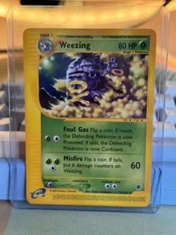 Pokemon TCG Weezing Expedition Base Set 70/165 Regular Rare (NM, MINT) - Image 1