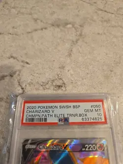 Pokemon TCG Charizard V SWSH050 Champions Path Black Star Promo PSA 10 GEM Mint - Image 2