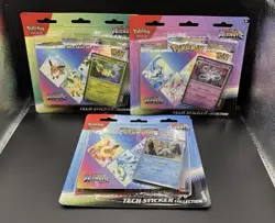 Pokemon TCG Prismatic Evolutions 3-Booster Tech Sticker Collection Lot of 3 - Image 1