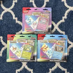 Pokemon TCG Prismatic Evolutions Tech Sticker Collection Set Lot Of 3 Sealed New - Image 1