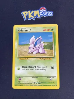 Pokemon TCG Nidoran Base Set 55/102 Regular ( 4th Print ) LP. - Image 1