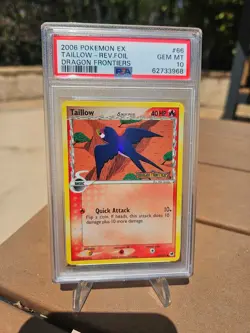 2006 Pokemon EX Dragon Frontiers Taillow #66 Reverse Holo Stamp PSA 10 Gem Mint - Image 1