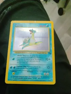 Pokemon TCG Lapras Fossil 10/62 Holo Unlimited Holo Rare Foil Vintage - Image 1