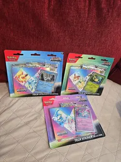 Pokemon TCG Prismatic Evolutions Tech Sticker Collection Set Lot Of 3 Sealed New - Image 1