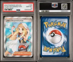 2025 POKEMON MEG EN-MEGA EVOLUTION ULTRA RARE #169 LILLIE'S DETERMINATION PSA 10 - Image 1