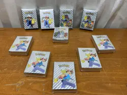 550 Pieces Pokemon Lot OF TEN Factory Sealed Pack 55 Piece Metal Gold Card Each - Image 1