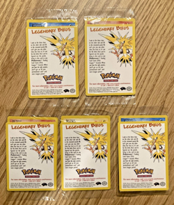 Pokemon Legendary Birds - SEALED Lot of 5 - WOTC Vintage Promo Cards - Image 1