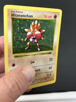 Hitmonchan 7/102 Base Set Shadowless Holo Rare Pokemon Card LP - Image 2