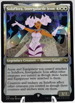 Solaflora, Intergalactic Icon 246 Showcase Foil Unfinity UNF MTG NM - Image 1