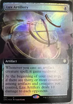 Lux Artillery (Extended Art) Commander: Phyrexia: All Will Be One Foil - Image 1