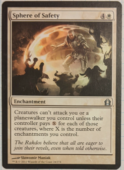 Sphere of Safety 24/274 LP Uncommon MTG Return to Ravnica Magic the Gathering - Image 1