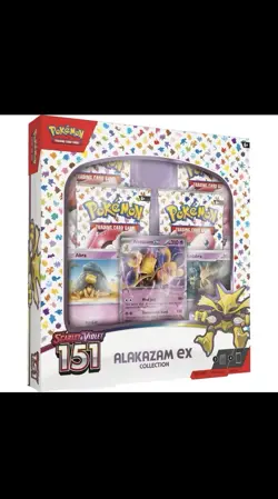 Pokemon Scarlet & Violet 151 Alakazam ex Collection Box Booster Promo TCG - Image 1