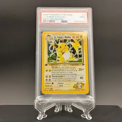 Pokemon 1st Edition Gym Challenge Lt. Surge's Raichu 11/132 Holo - PSA 9- MINT - Image 1