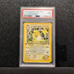 Pokemon 1st Edition Gym Challenge Lt. Surge's Raichu 11/132 Holo - PSA 9- MINT - Image 2