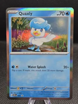 Quaxly Holo Black Star Promo - SVP003 - Scarlet & Violet Pokemon 2023 - Image 1