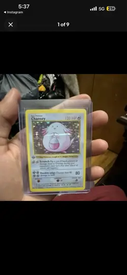 Pokemon Chansey 003/102 Base Set Shadowless 1st Edition Holo Rare 120 HP Card - Image 1