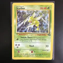 Pokemon TCG Scyther - 26/64 Jungle Set - Non-Holo Rare Card WOTC 1999 - LP - Image 1