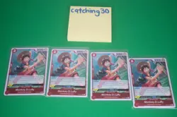 Monkey D. Luffy OP06-013 R OP-06 Wings of Captain One Piece Card English x4 - Image 1