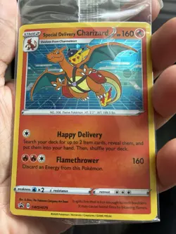 Special Delivery Charizard Pokemon Center Promo Card Holo (SWSH075) - SEALED - Image 4