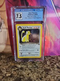 CGC 7.5 Dark Persian 2000 Black Star Promos 17 Holo Pokemon Card Swirl - Image 1