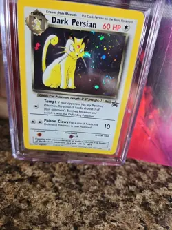 CGC 7.5 Dark Persian 2000 Black Star Promos 17 Holo Pokemon Card Swirl - Image 2