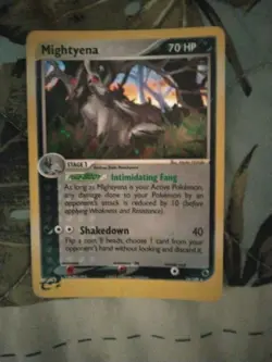 Pokemon TCG Mightyena EX Ruby and Sapphire Holo Rare Card 10/109 - Image 1