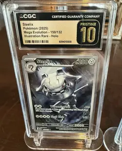 Pokemon STEELIX 150/132 (IR) Mega Evolution English CGC 10 Pristine - Image 1