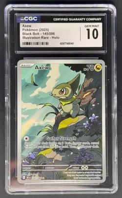 Axew 145/086 Black Bolt Illustration Rare CGC 10 Pokemon - Image 1