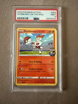 Scorbunny on the Ball 004/005 | Futsal | PSA 9 | Pokemon - Image 1